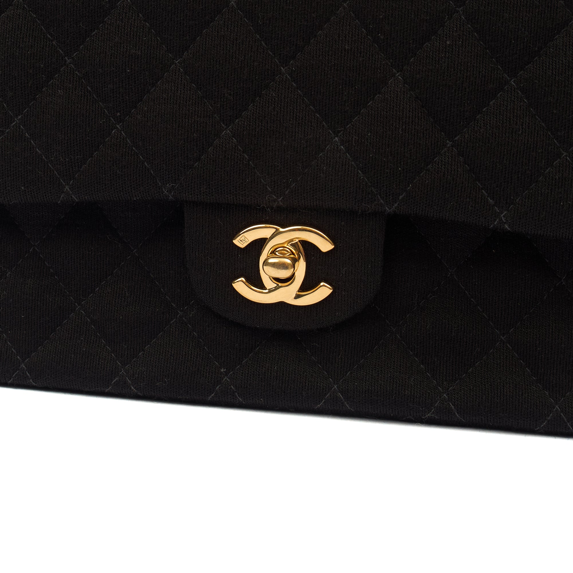 Chanel Shoulder Bag Classic Double Flap - Medium in Black, Fabric