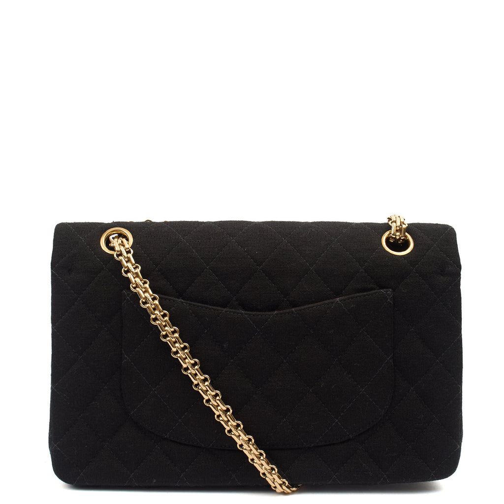 Chanel Shoulder Bag Classic Double Flap - Medium in Black, Fabric