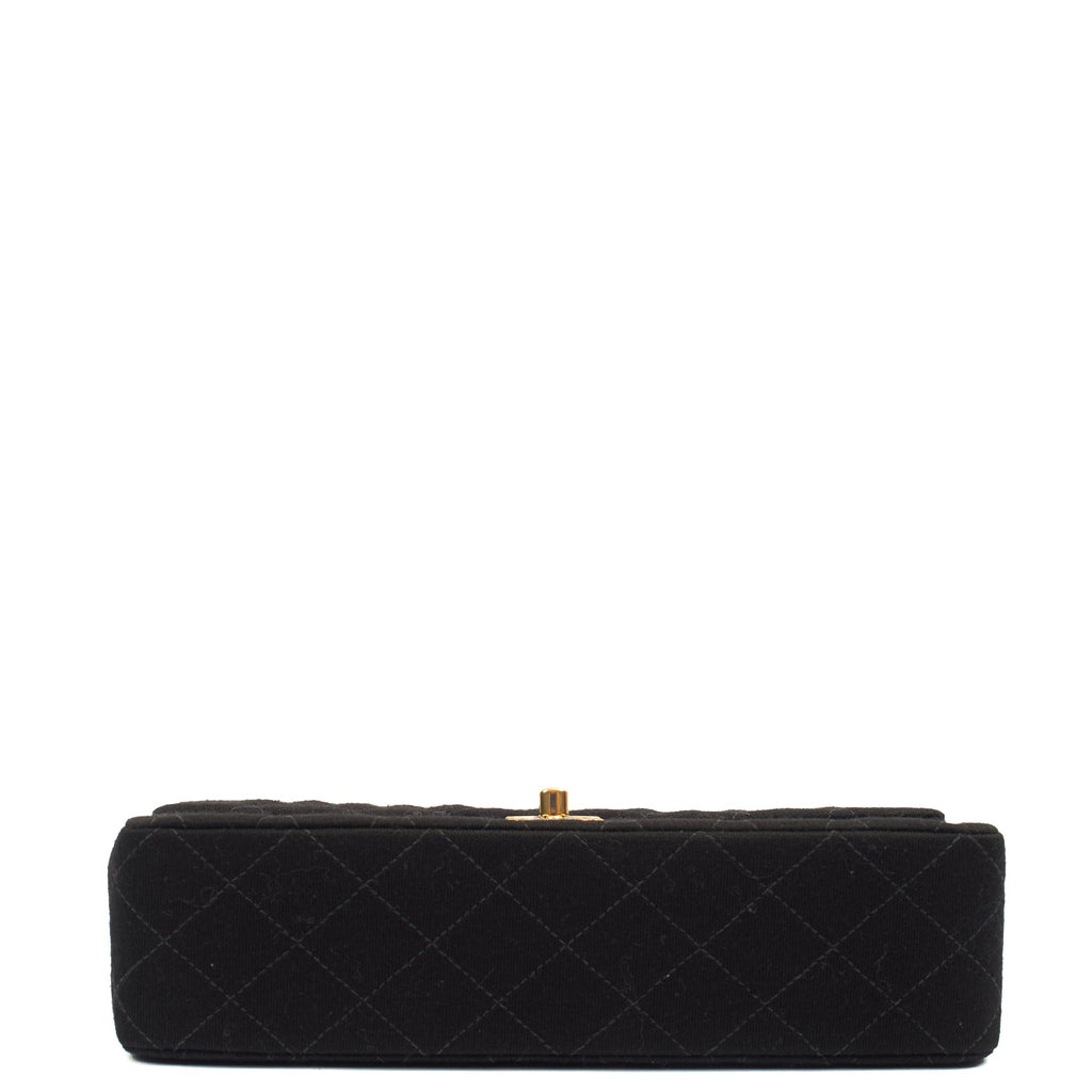 Chanel Shoulder Bag Classic Double Flap - Medium in Black, Fabric