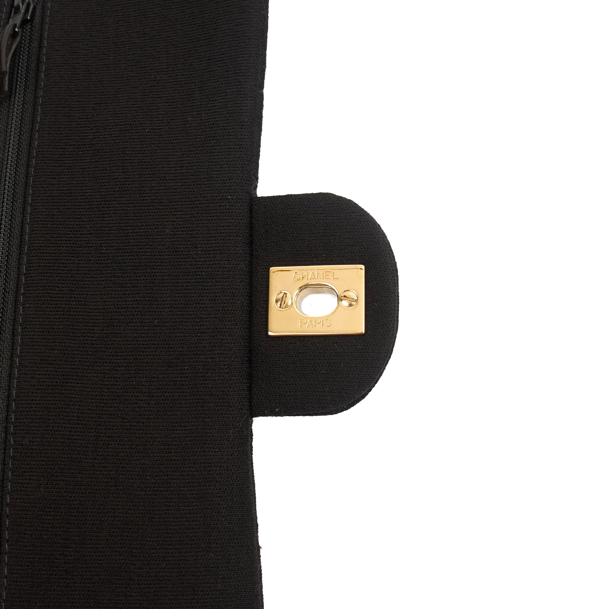 Chanel Shoulder Bag Classic Double Flap - Medium in Black, Fabric