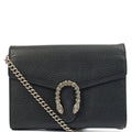 Gucci Cross Body Dionysus Chain Wallet in Black, Leather