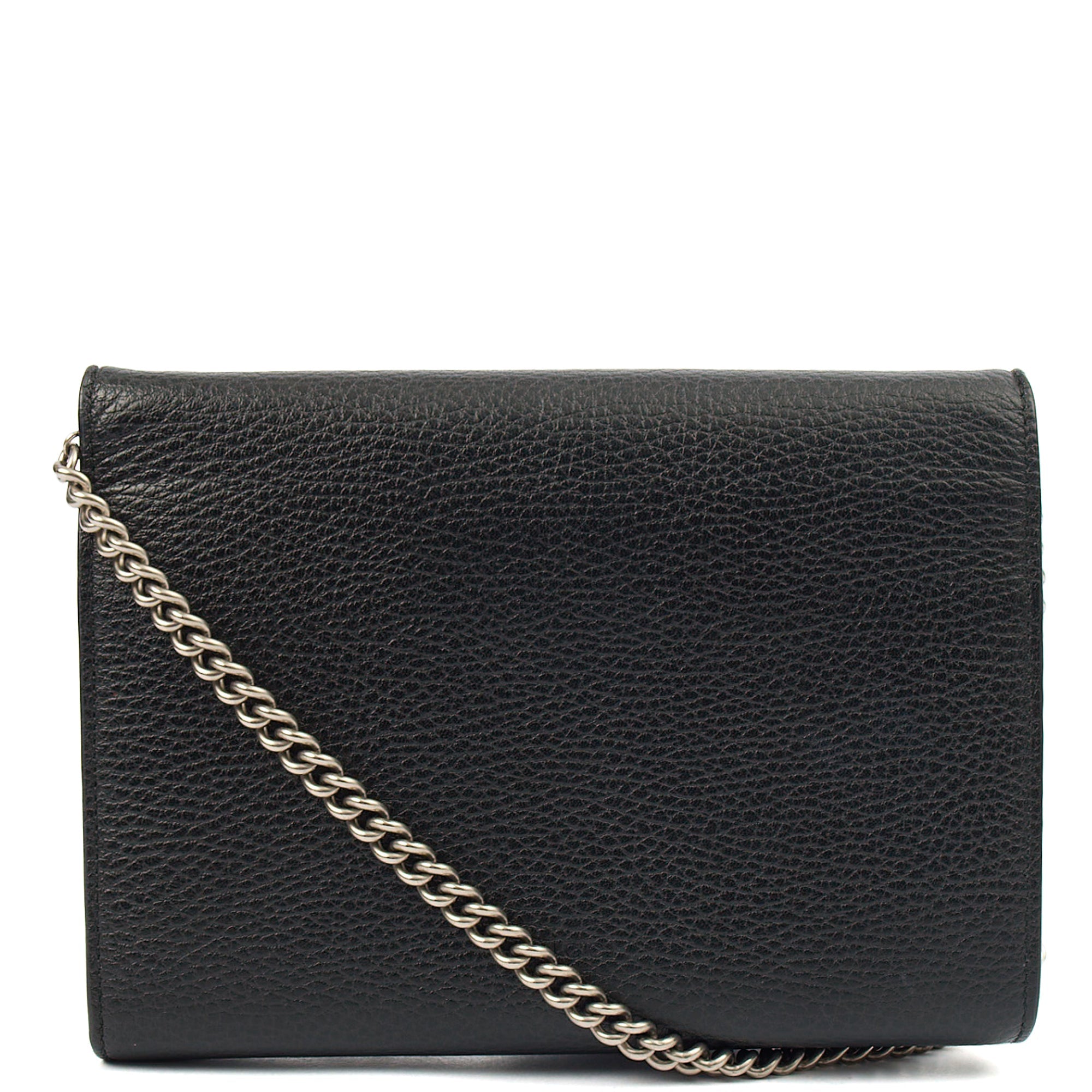 Gucci Cross Body Dionysus Chain Wallet in Black, Leather