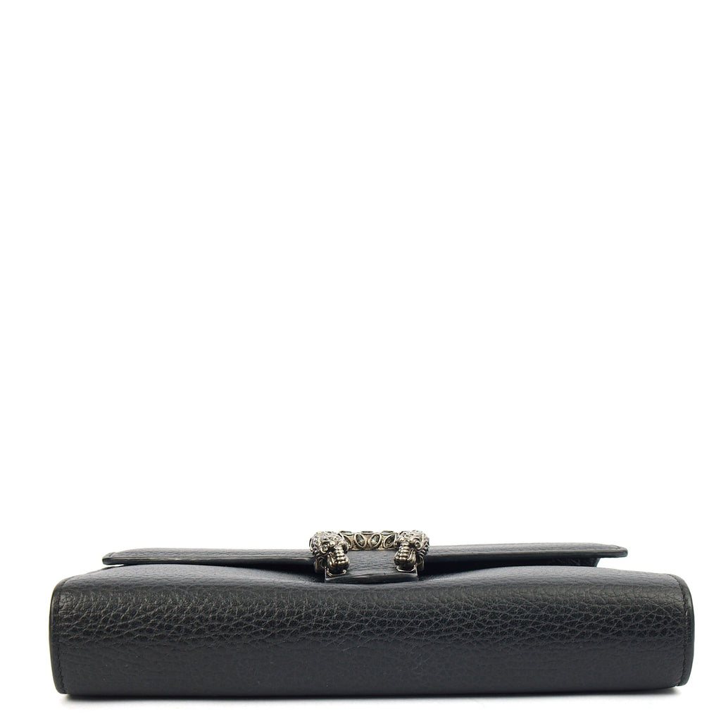 Gucci Cross Body Dionysus Chain Wallet in Black, Leather