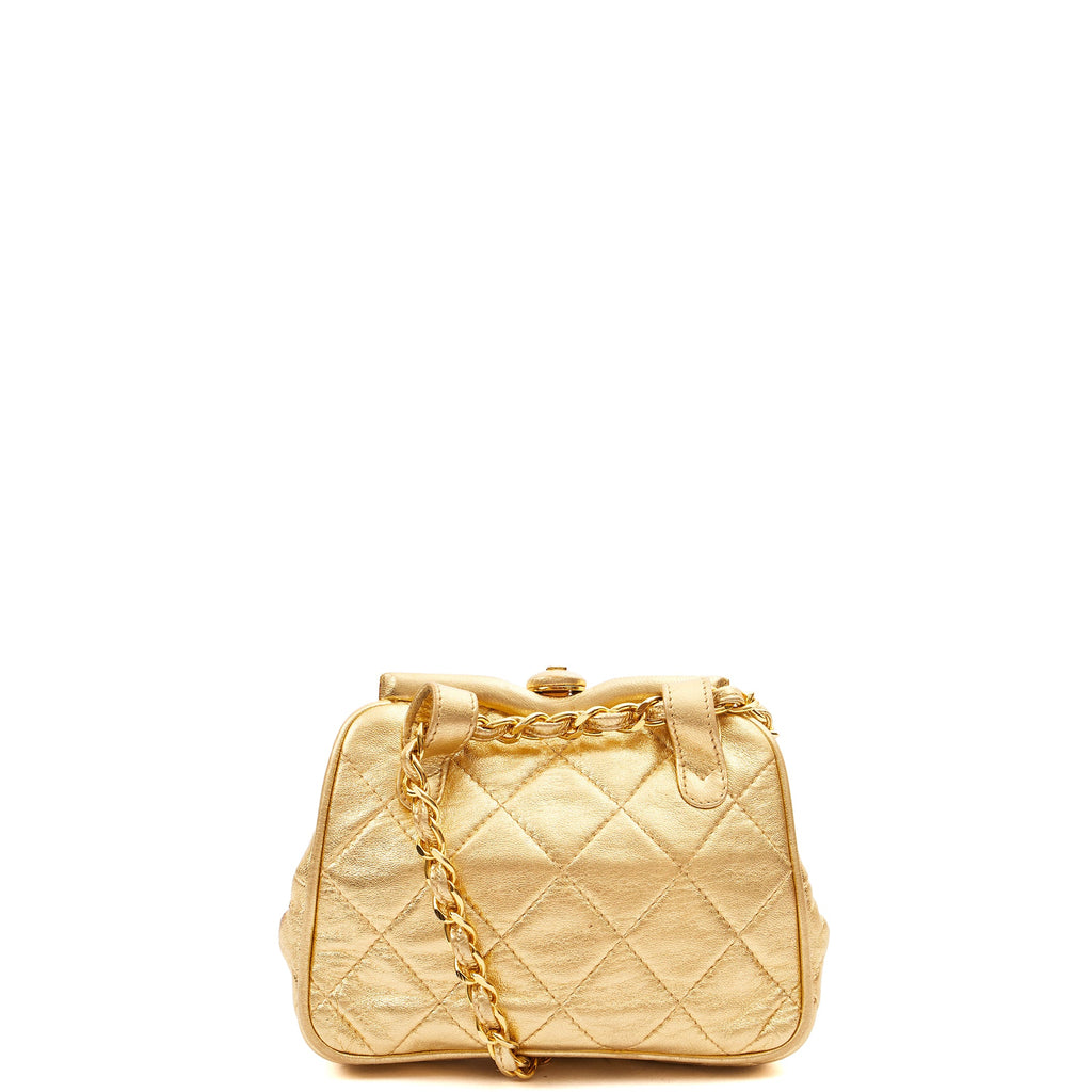 Chanel Cross Body Belt Bag in Metallic, Calfskin Leather