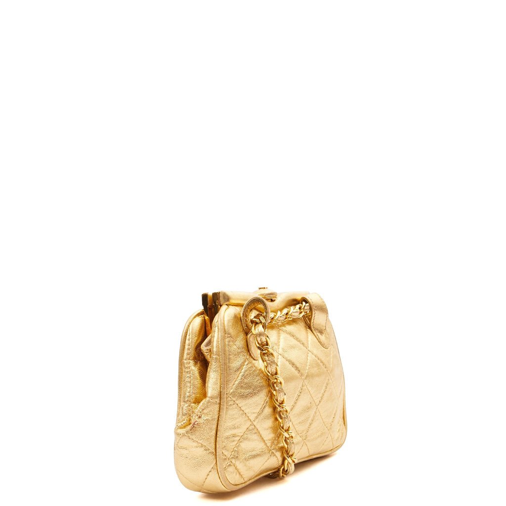 Chanel Cross Body Belt Bag in Metallic, Calfskin Leather