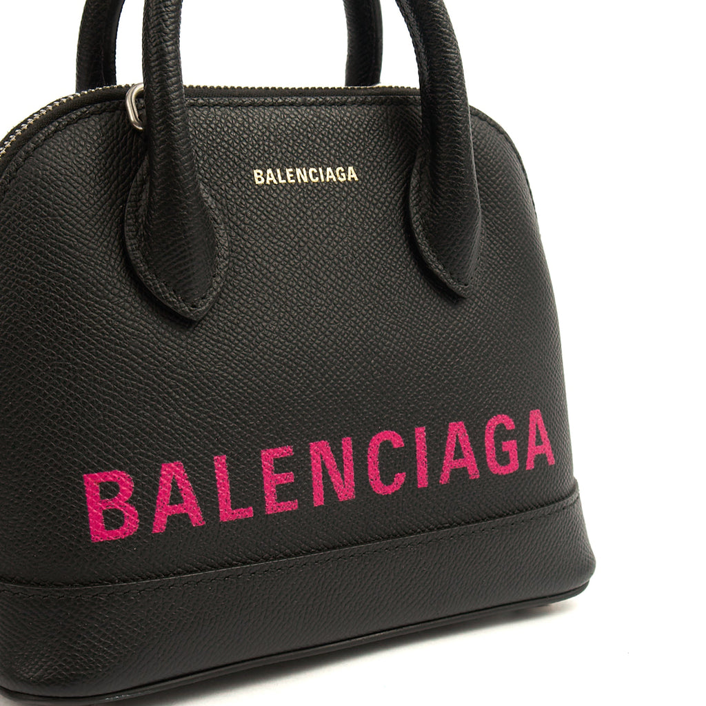 Balenciaga Top Handle Ville Top Handle XXS in Black, Leather