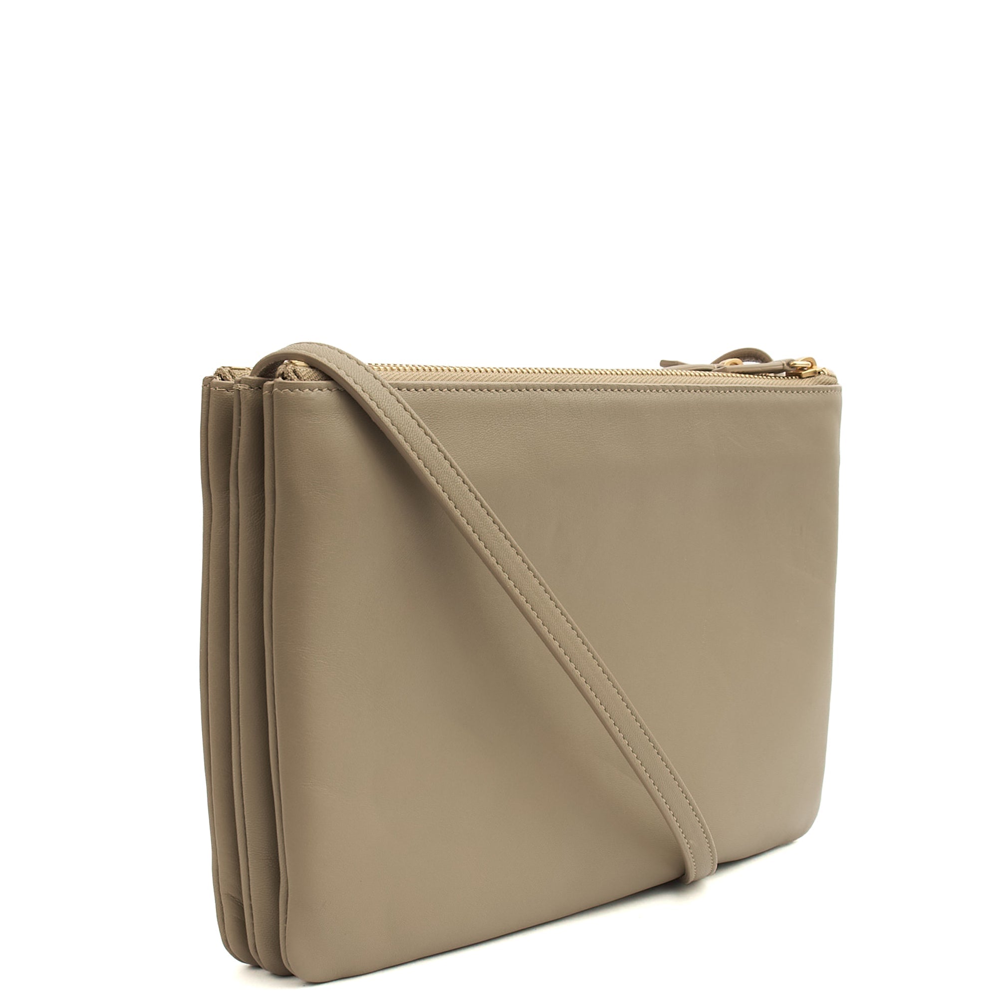 Celine Cross Body Trio in Grey, Box Calfskin