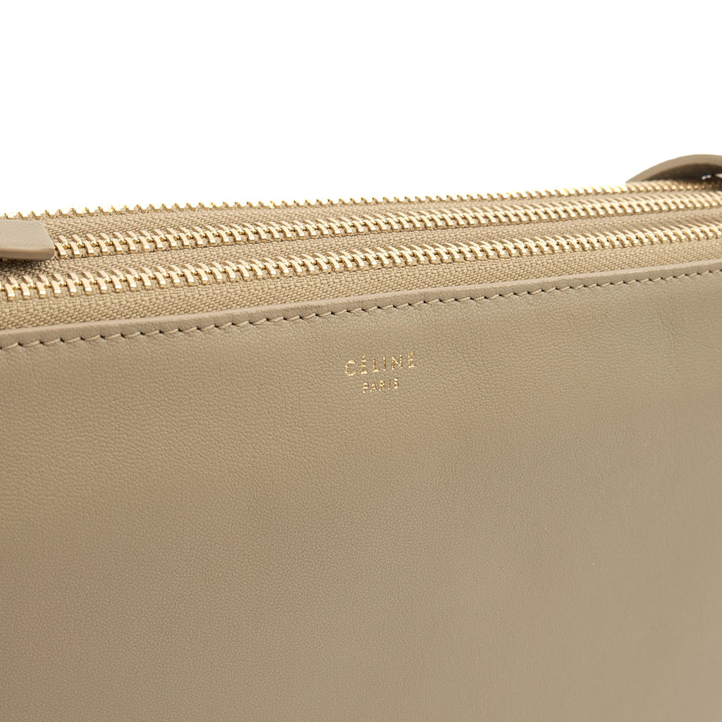 Celine Cross Body Trio in Grey, Box Calfskin