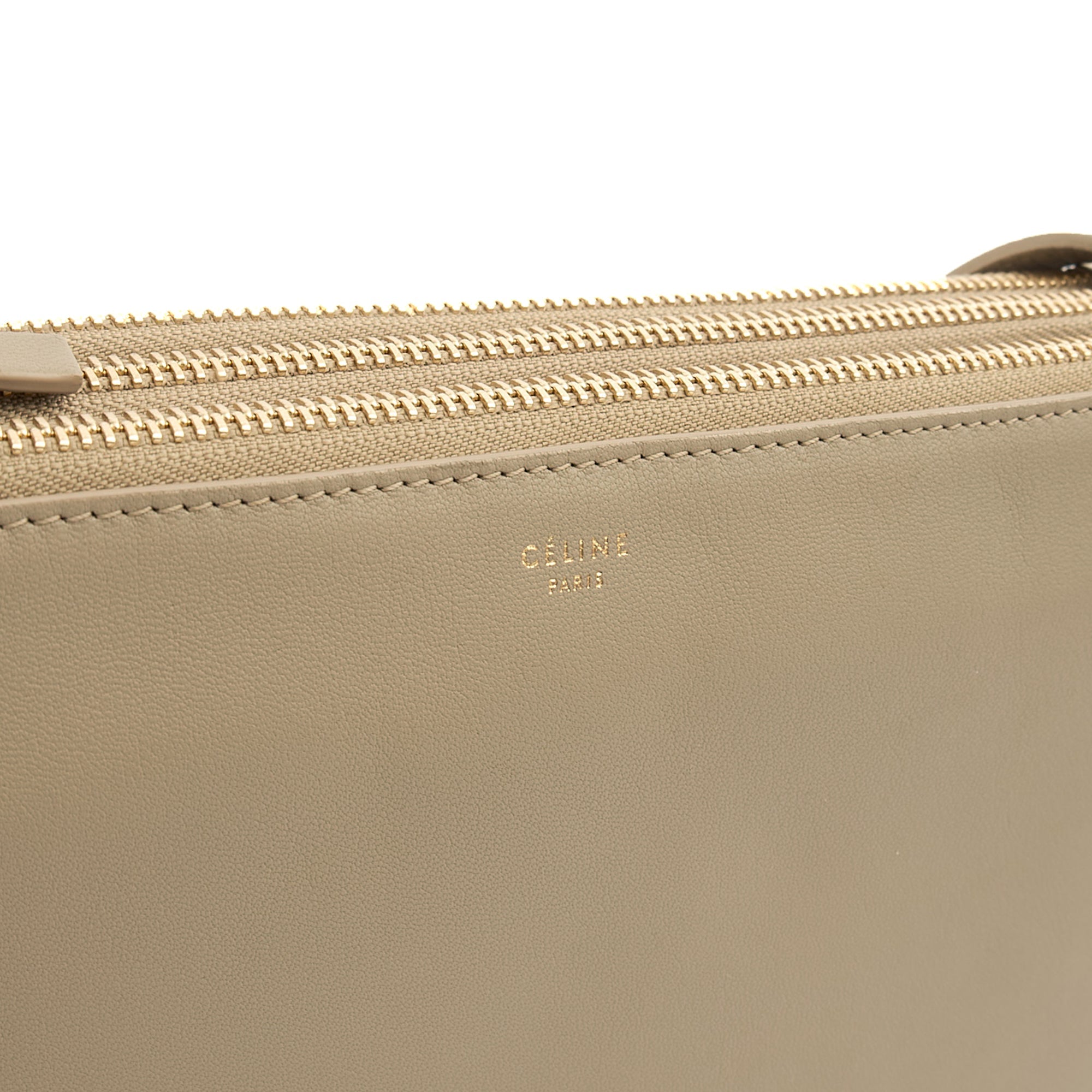 Celine Cross Body Trio in Grey, Box Calfskin