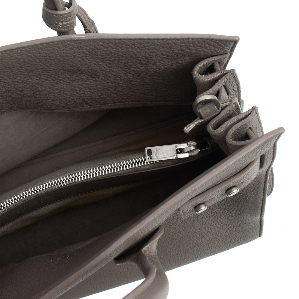 Saint Laurent Tote Sac de Jour in Grey, Calfskin Leather