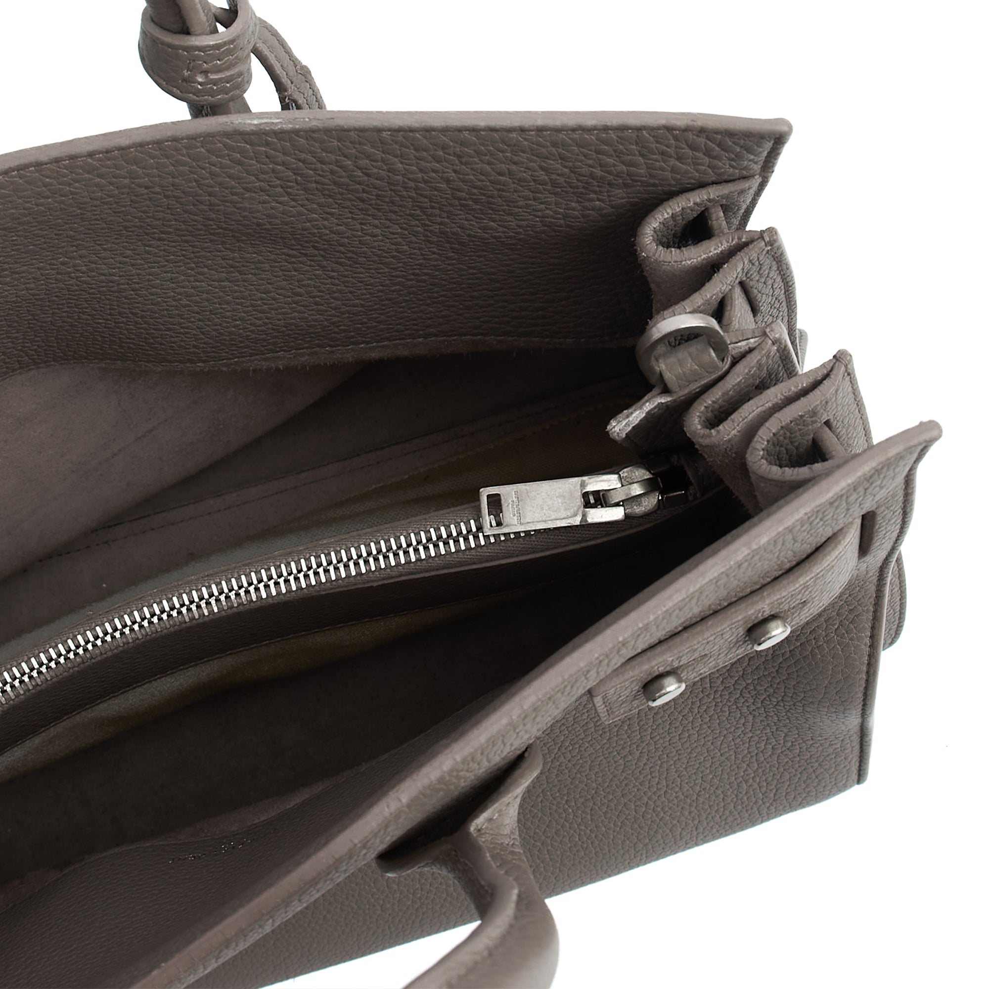 Saint Laurent Tote Sac de Jour in Grey, Calfskin Leather