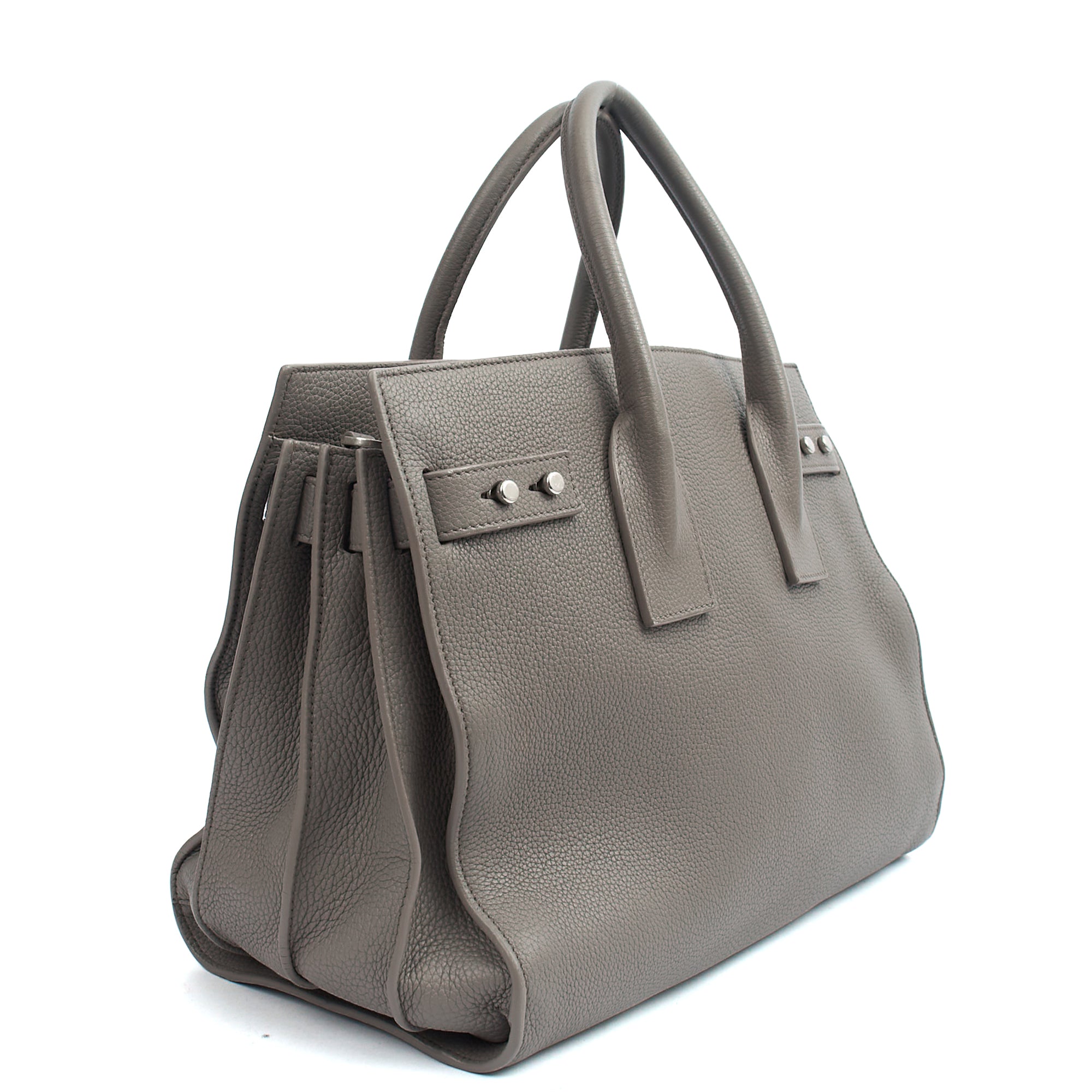 Saint Laurent Tote Sac de Jour in Grey, Calfskin Leather
