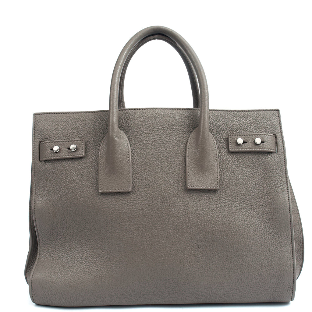 Saint Laurent Tote Sac de Jour in Grey, Calfskin Leather