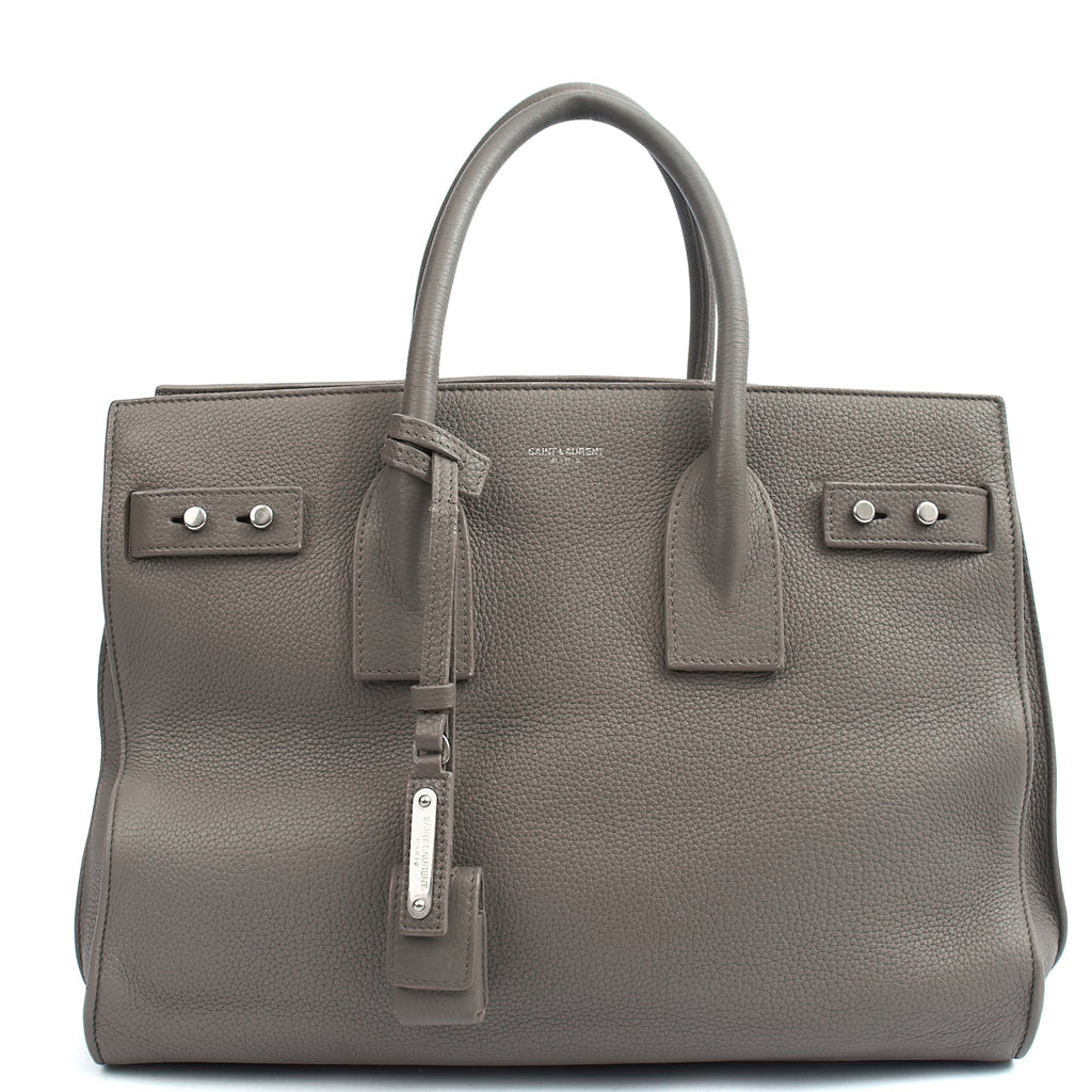 Saint Laurent Tote Sac de Jour in Grey, Calfskin Leather