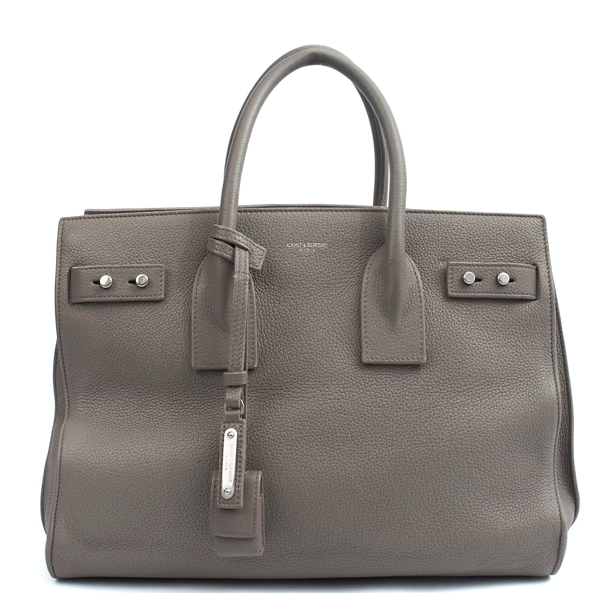 Saint Laurent Tote Sac de Jour in Grey, Calfskin Leather