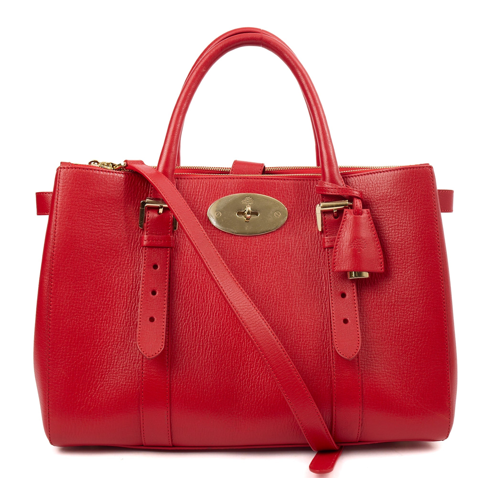 Mulberry Tote Bayswater Double Zip Tote in Scarlett, Leather