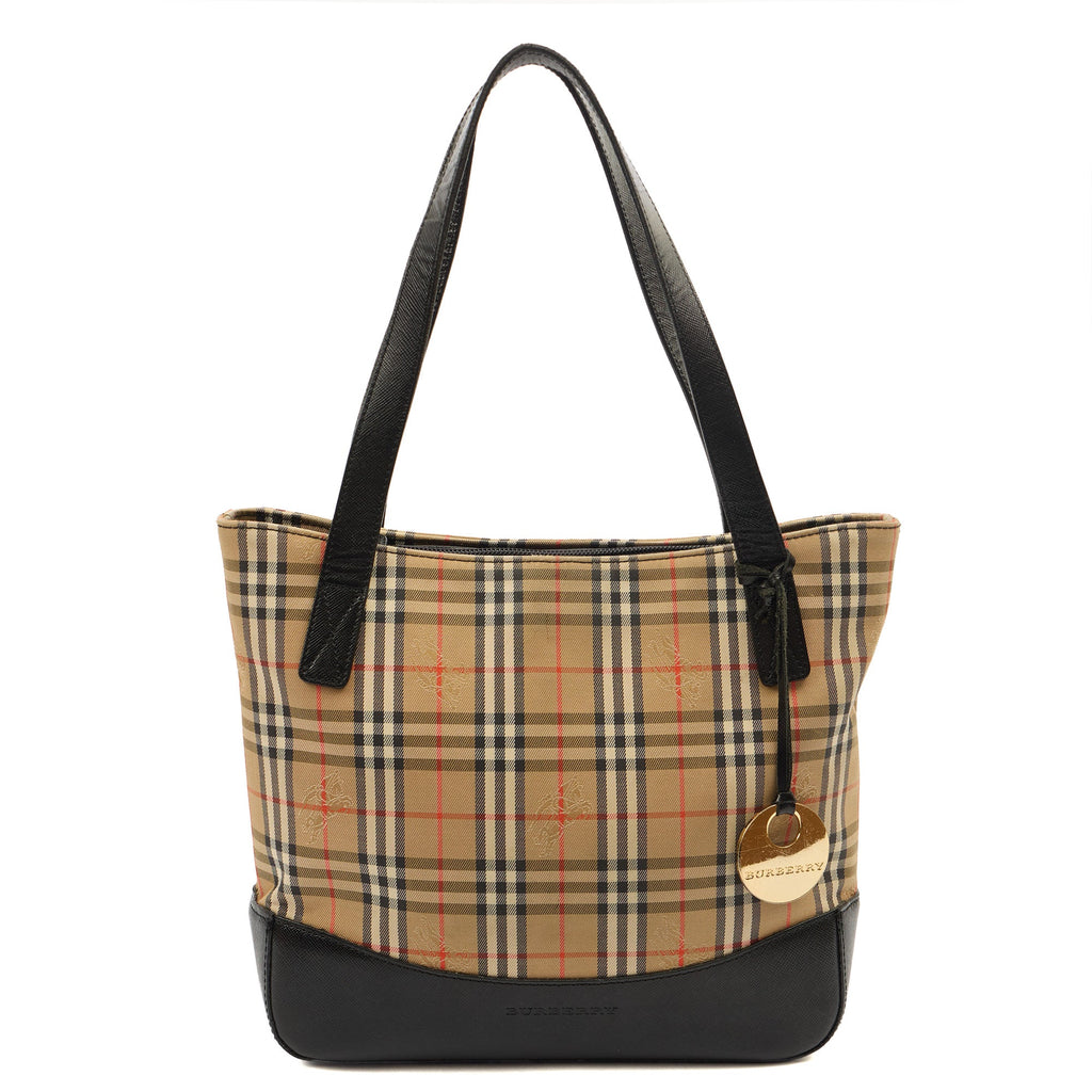 Burberry Shoulder Bag Check Tote in Nova Check, Fabric