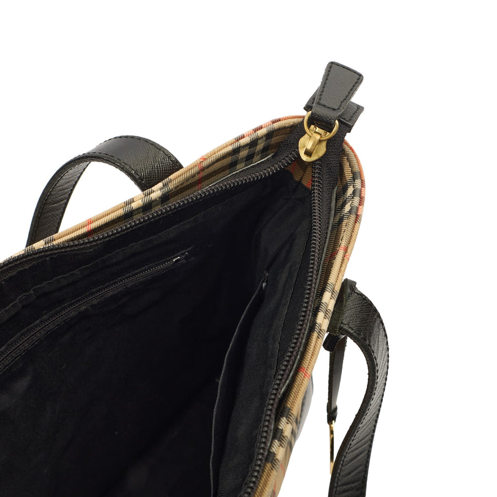 Burberry Shoulder Bag Check Tote in Nova Check, Fabric