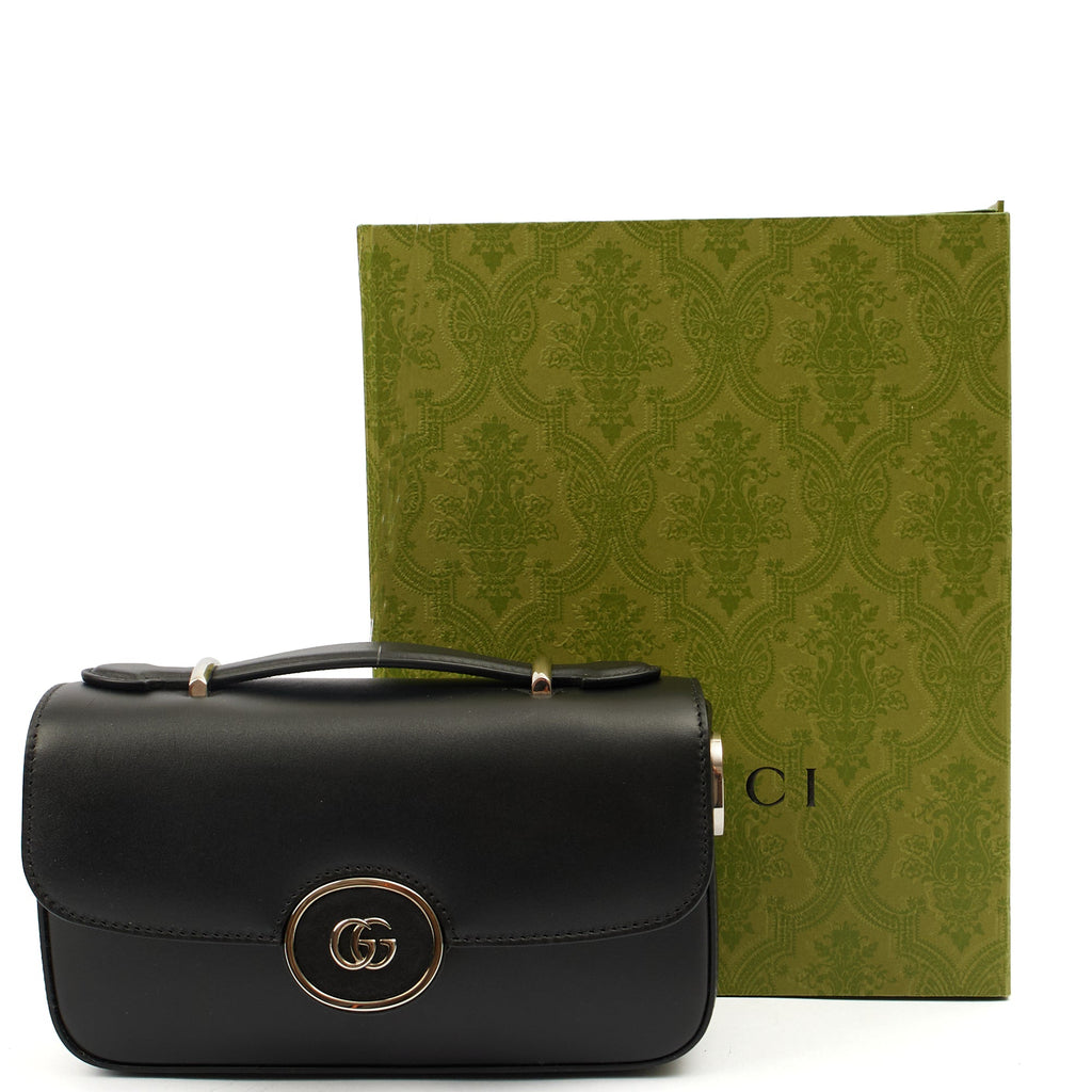 Gucci Cross Body Petite GG Shoulder Bag - Mini in Black, Leather