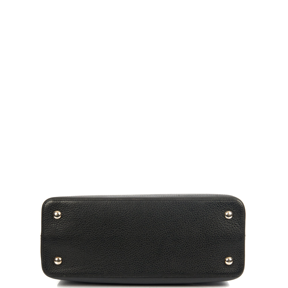 Louis Vuitton Capucines MM in Black, Leather