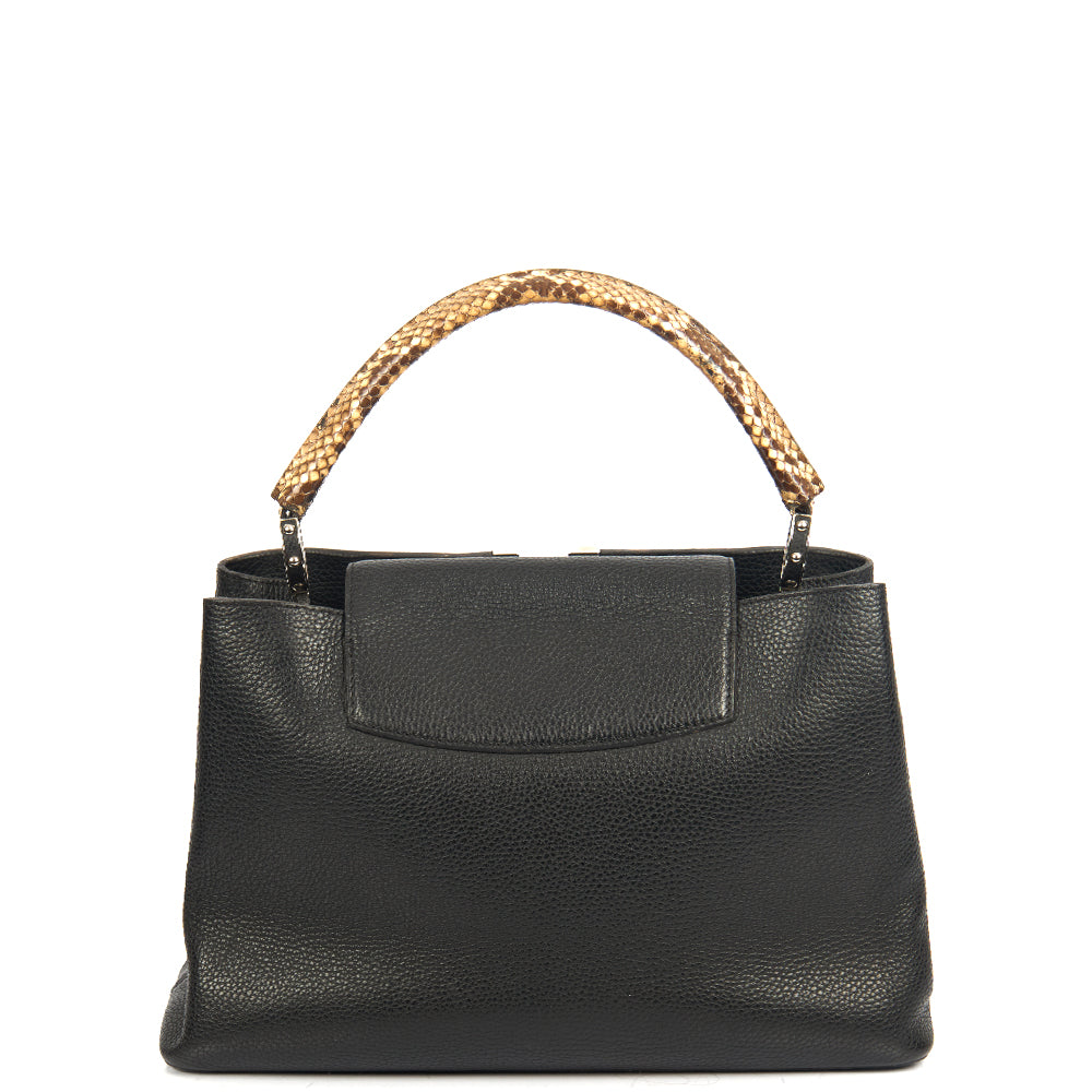 Louis Vuitton Capucines MM in Black, Leather