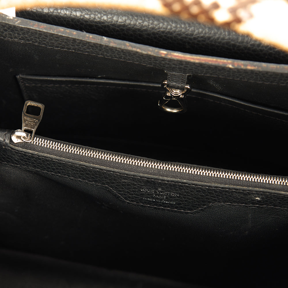 Louis Vuitton Capucines MM in Black, Leather
