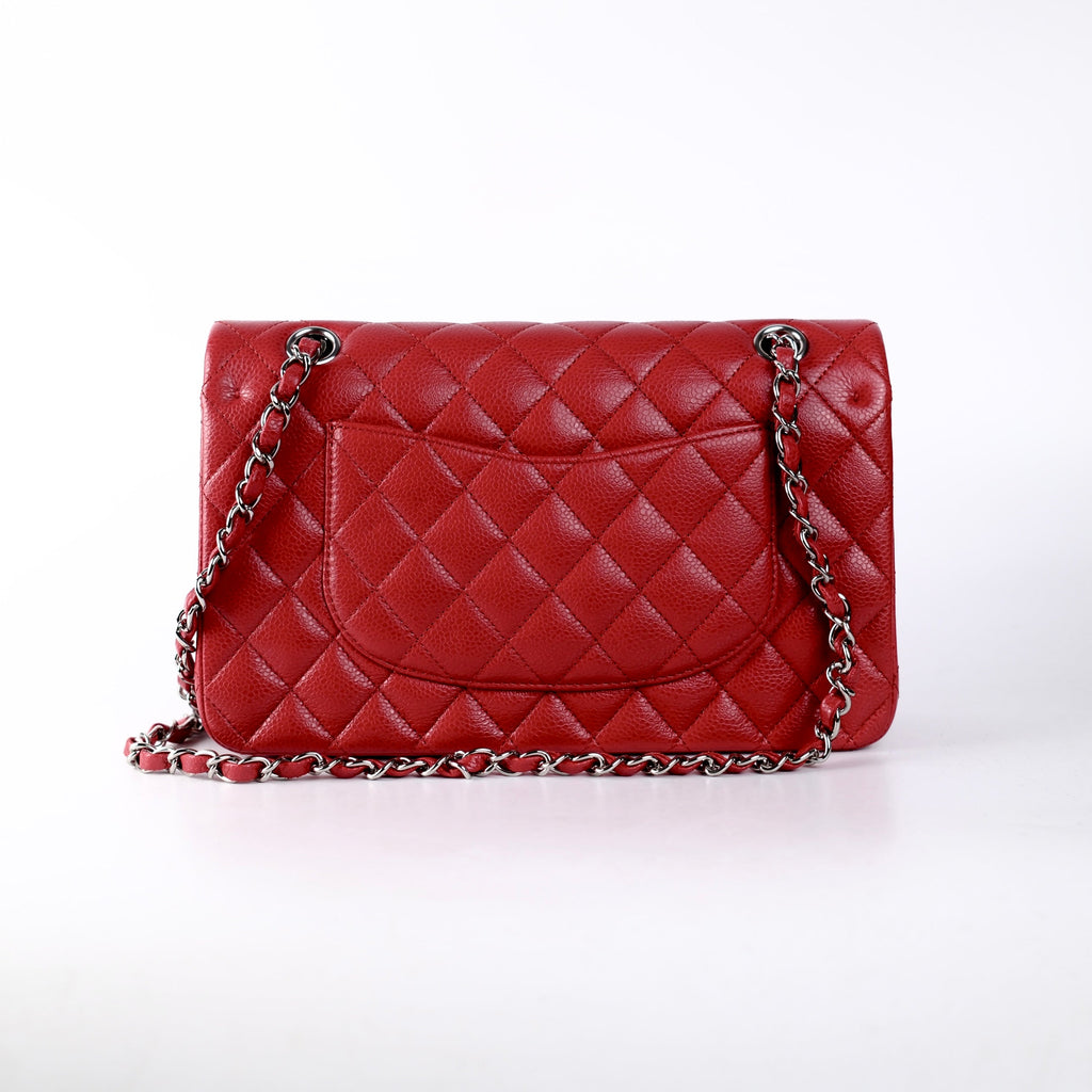 Chanel Classic Flap Medium/Large M/L Caviar Red - Series 14