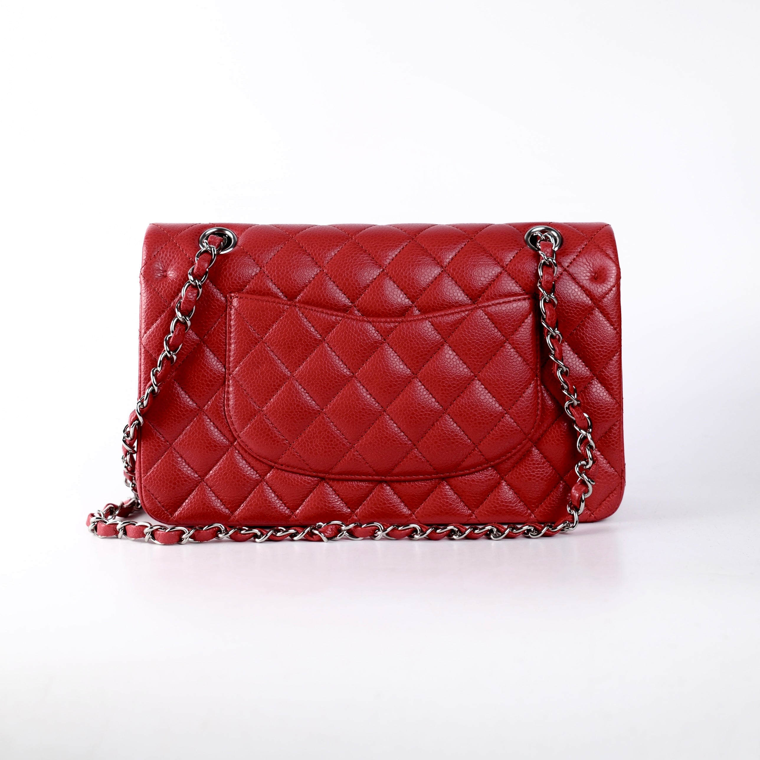 Chanel Classic Flap Medium/Large M/L Caviar Red - Series 14