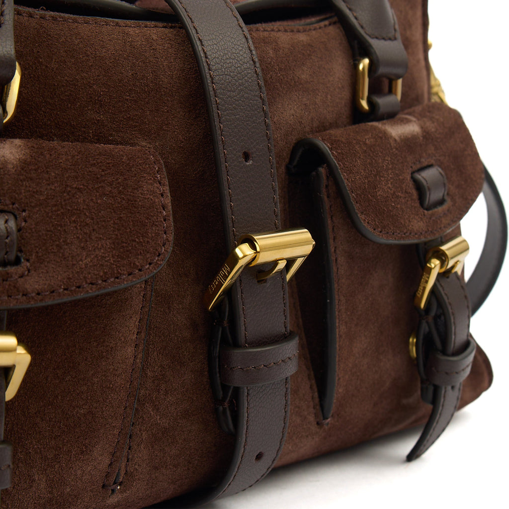 Mulberry Top Handle Roxanne in Brown, Suede