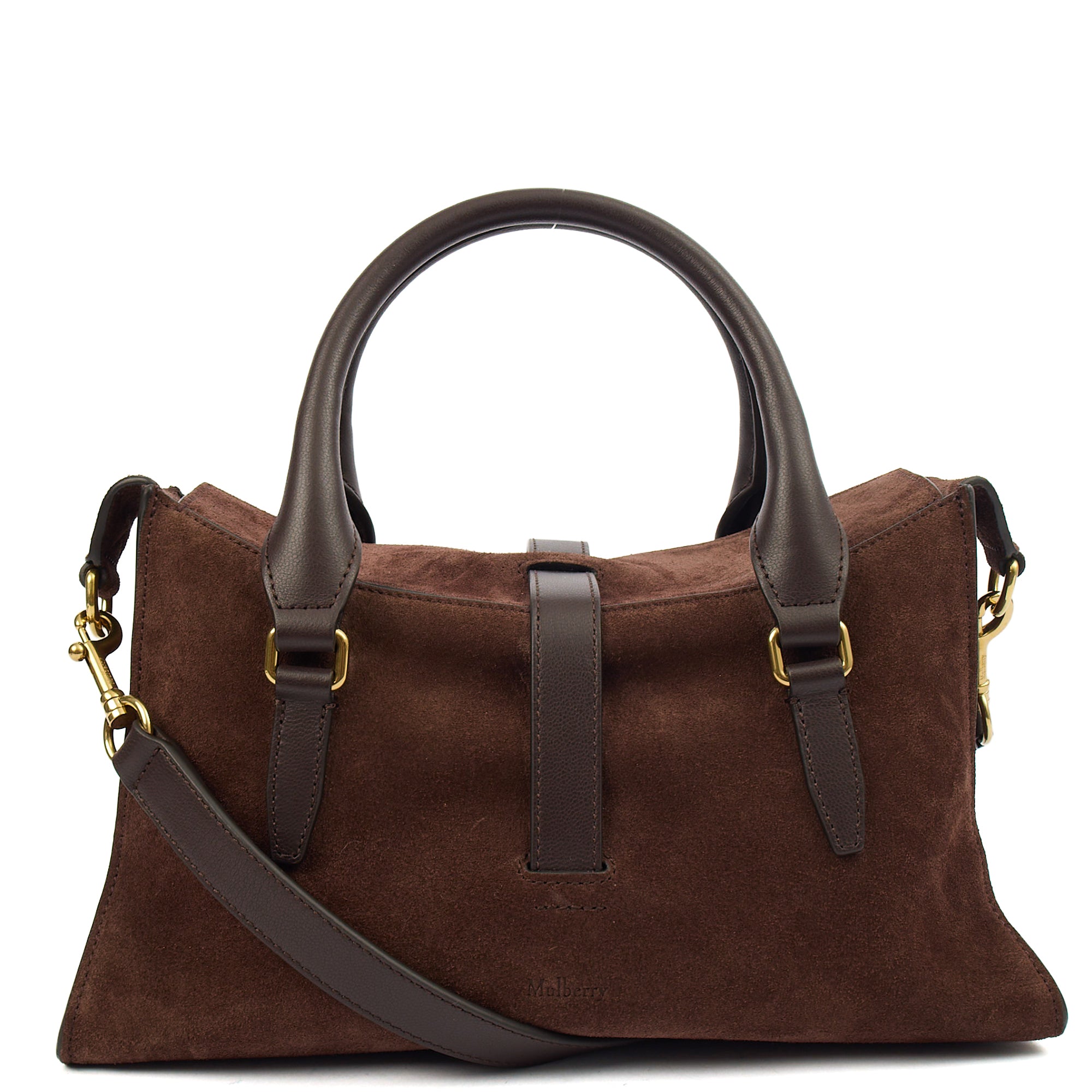 Mulberry Top Handle Roxanne in Brown, Suede