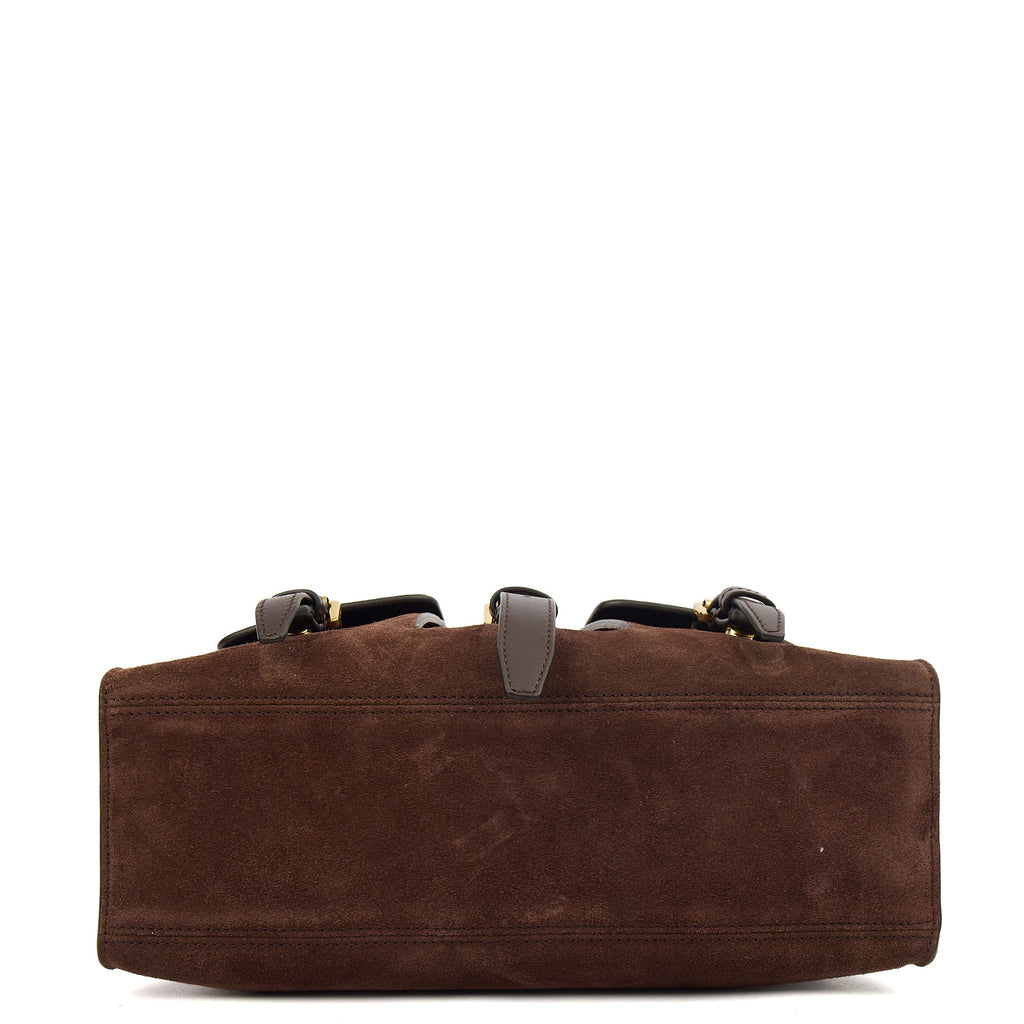 Mulberry Top Handle Roxanne in Brown, Suede