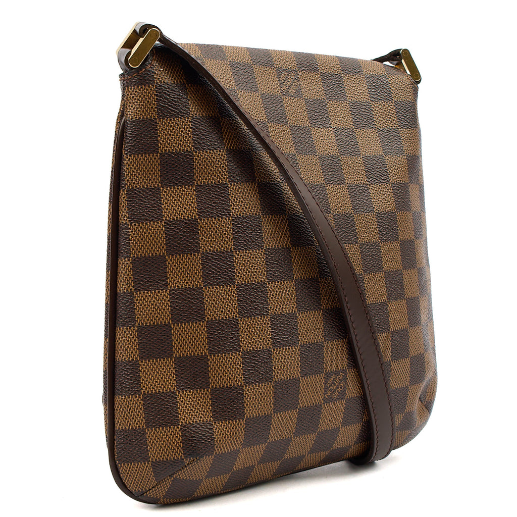 Louis Vuitton Cross Body Musette Salsa PM in Damier Ebene, Canvas