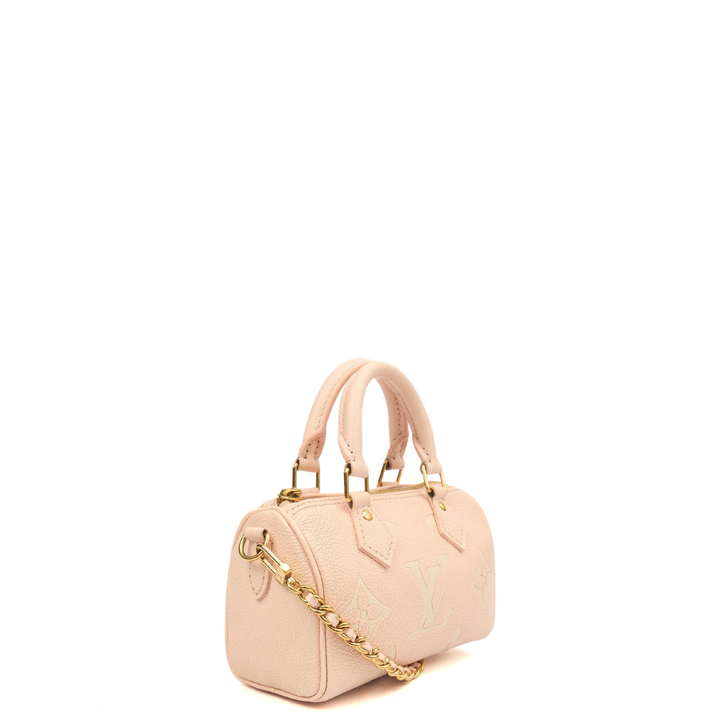 Louis Vuitton Cross Body Speedy - Nano in Pink, Empreinte Leather