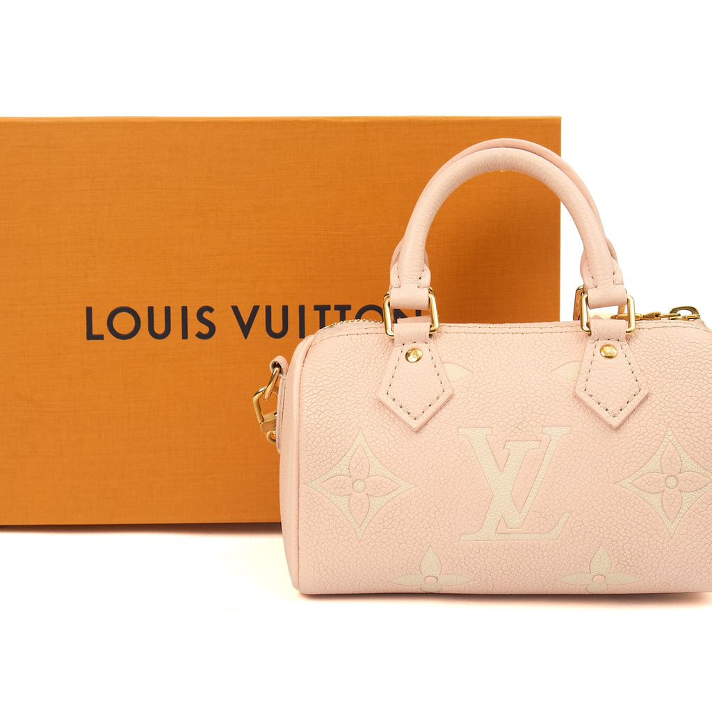 Louis Vuitton Cross Body Speedy - Nano in Pink, Empreinte Leather