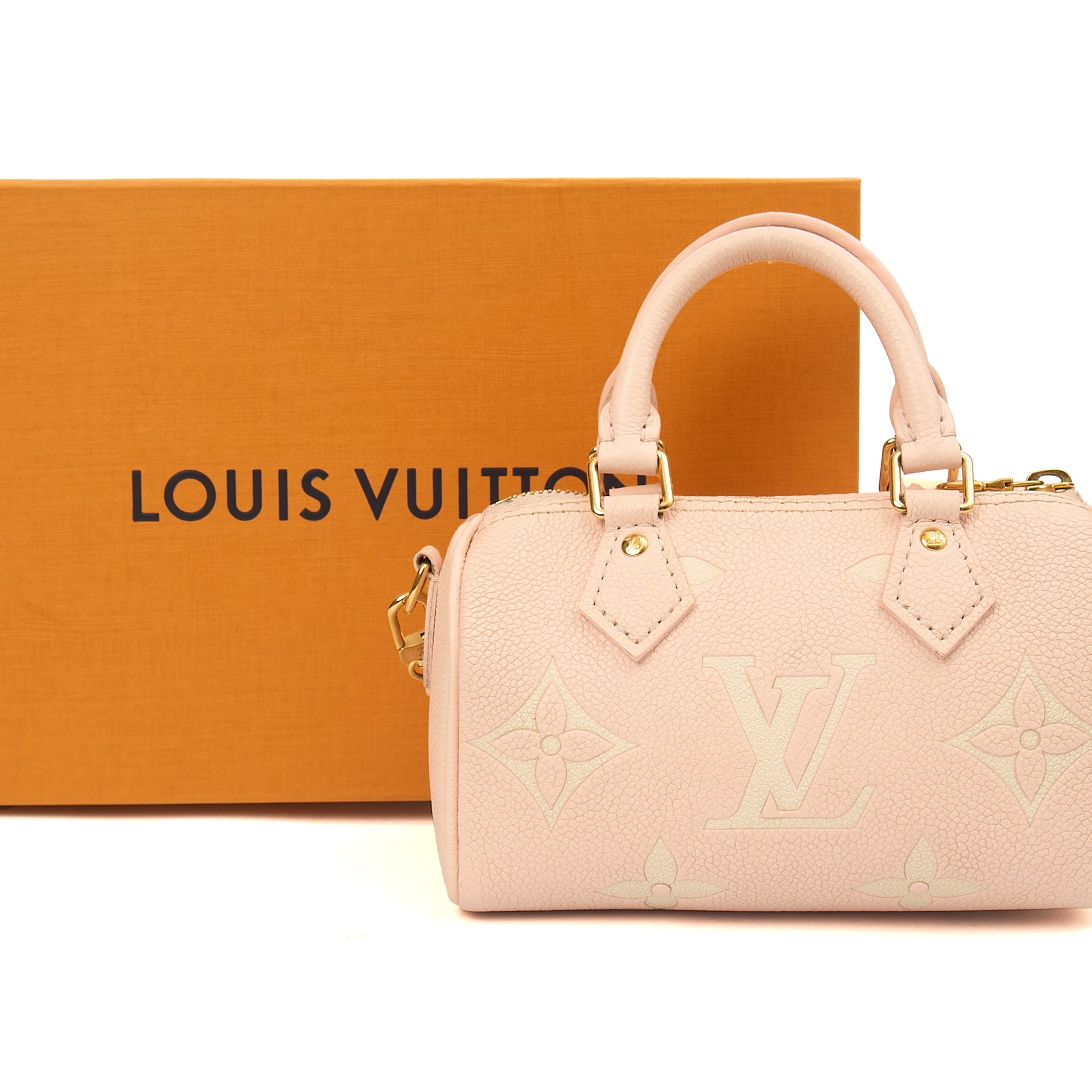 Louis Vuitton Cross Body Speedy - Nano in Pink, Empreinte Leather