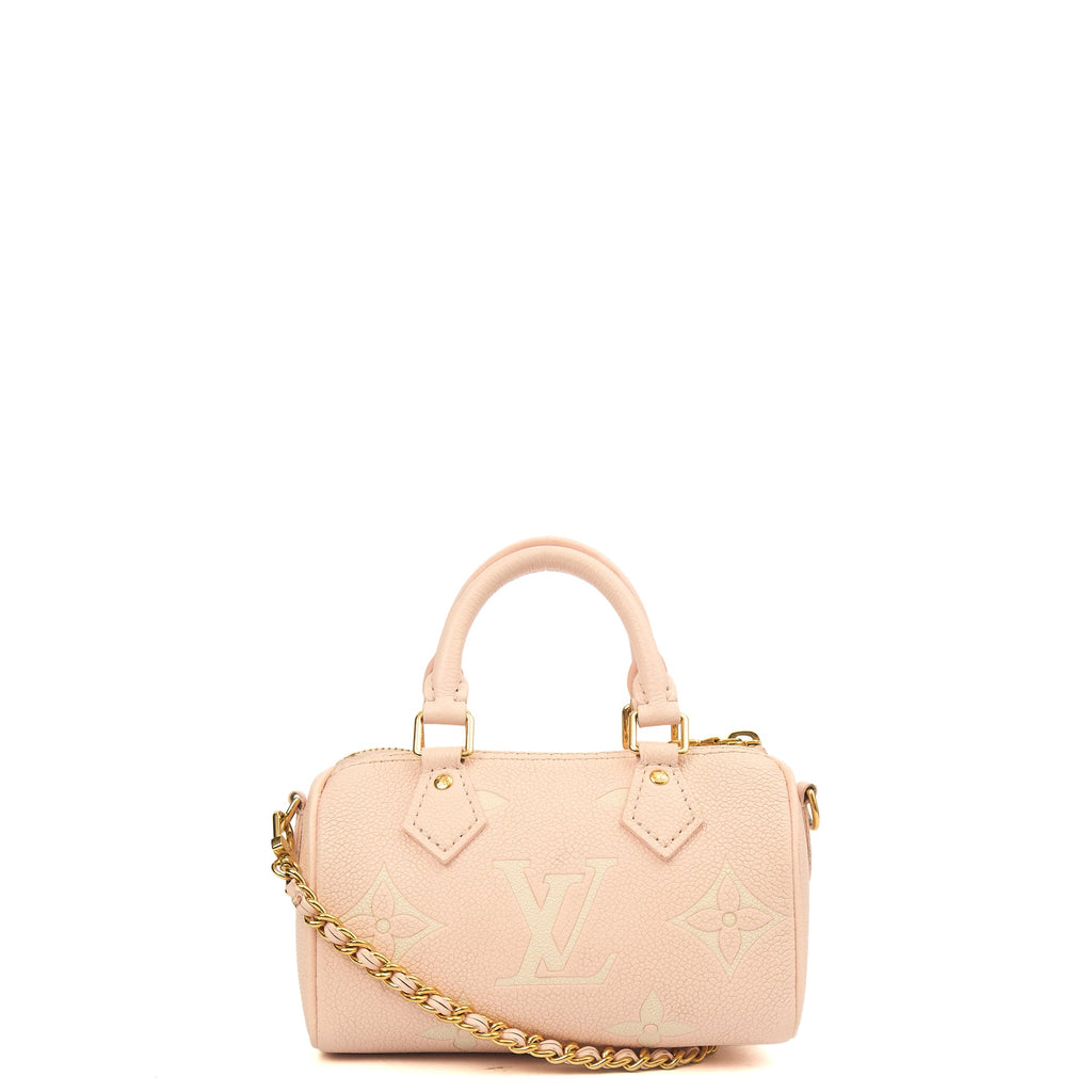 Louis Vuitton Cross Body Speedy - Nano in Pink, Empreinte Leather