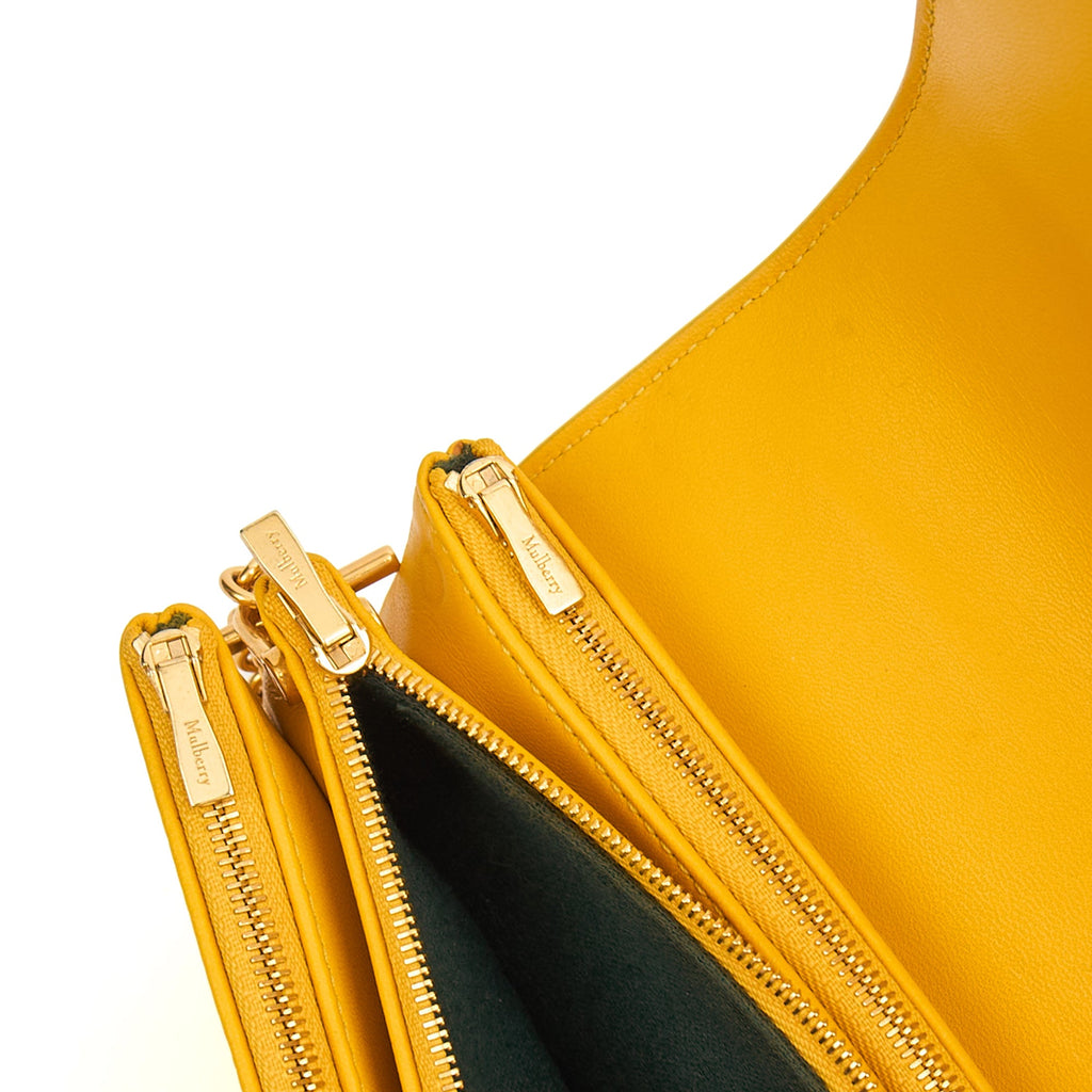 Mulberry Cross Body Clifton in Yellow, Calfskin Leather