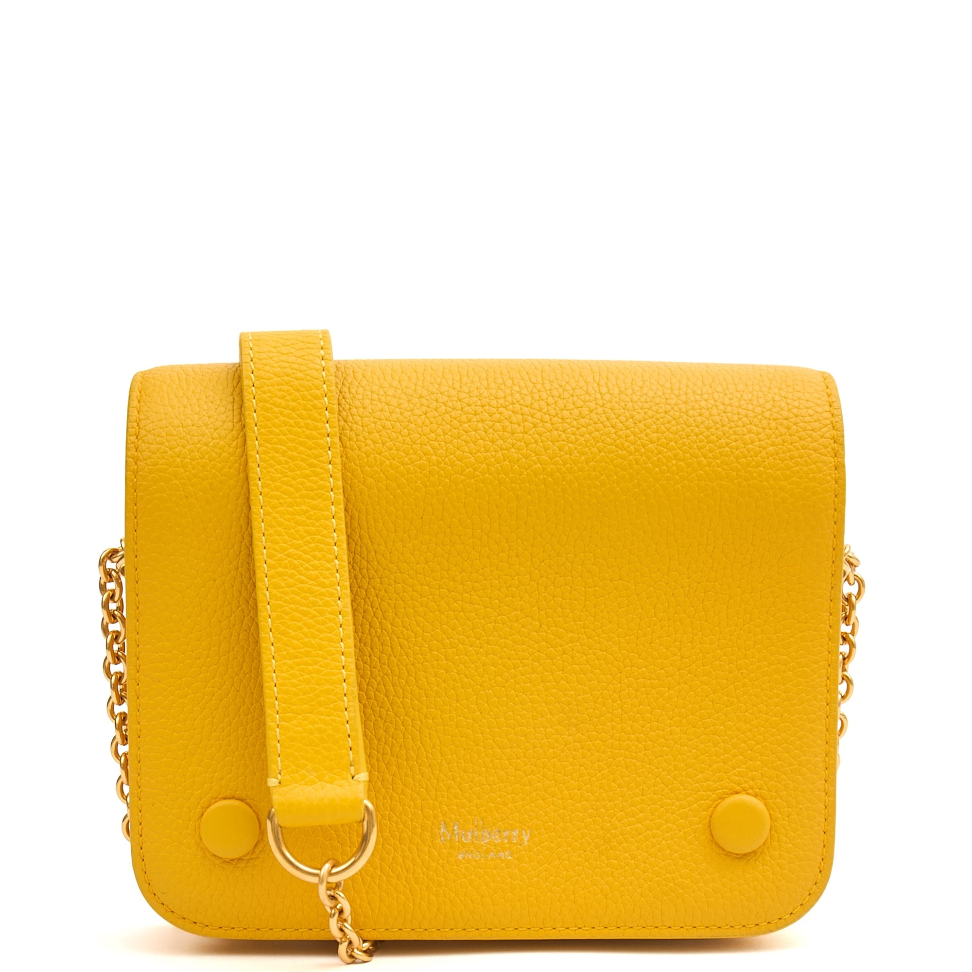 Mulberry Cross Body Clifton in Yellow, Calfskin Leather