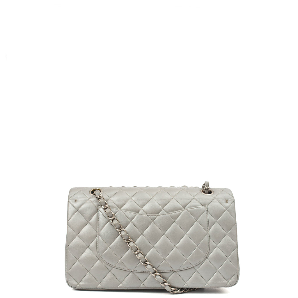 Chanel Shoulder Bag Classic Double Flap - Medium in Metallic, Calfskin Leather
