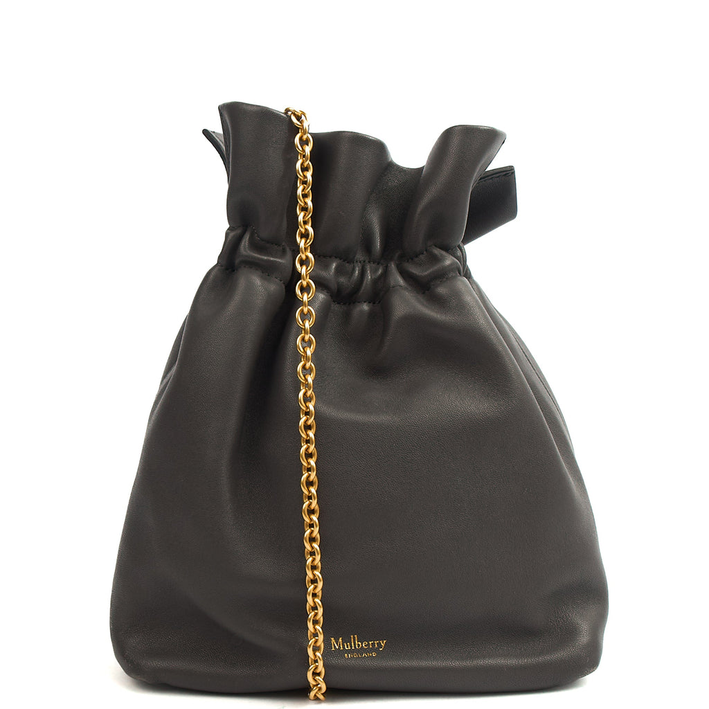 Mulberry Cross Body Lynton Mini Bucket in Blue, Calfskin Leather