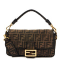 Fendi Cross Body Baguette in Zucca FF, Exotic Effect Leather