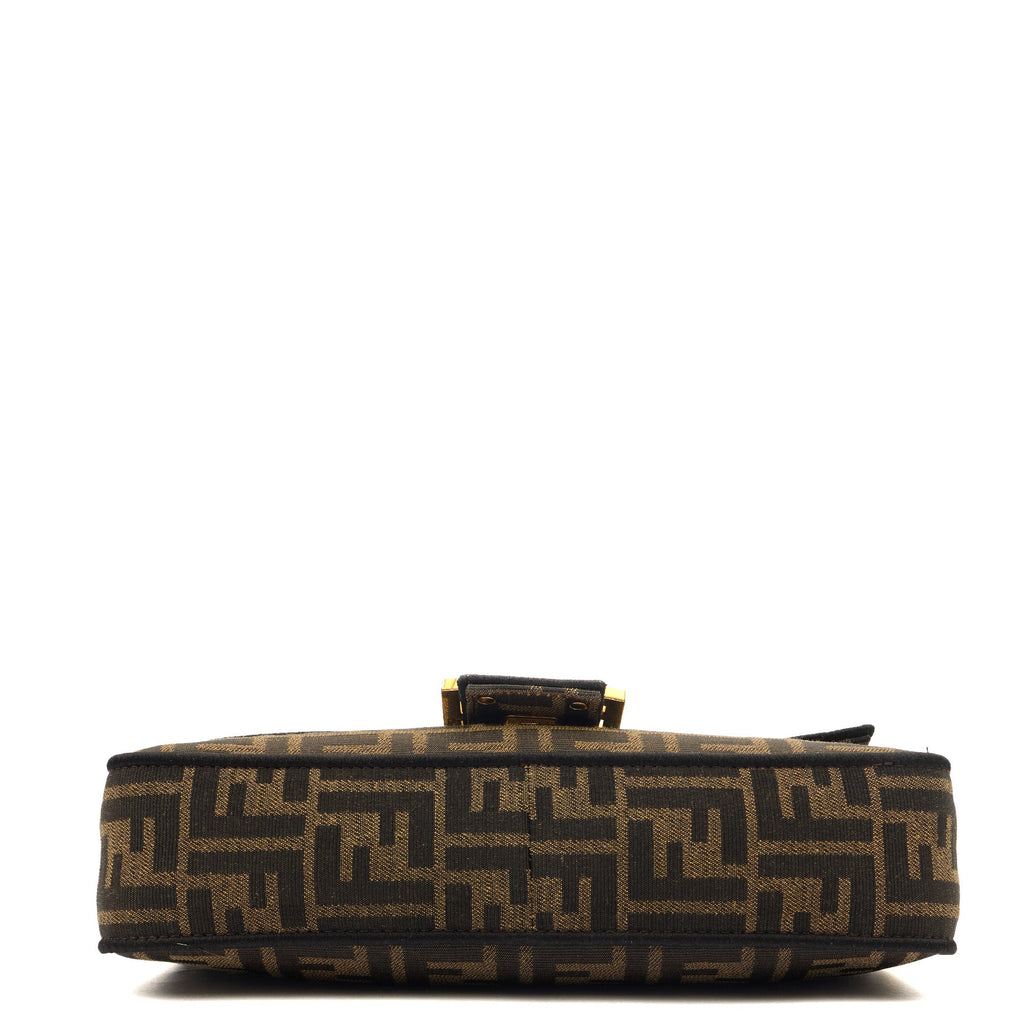 Fendi Cross Body Baguette in Zucca FF, Exotic Effect Leather