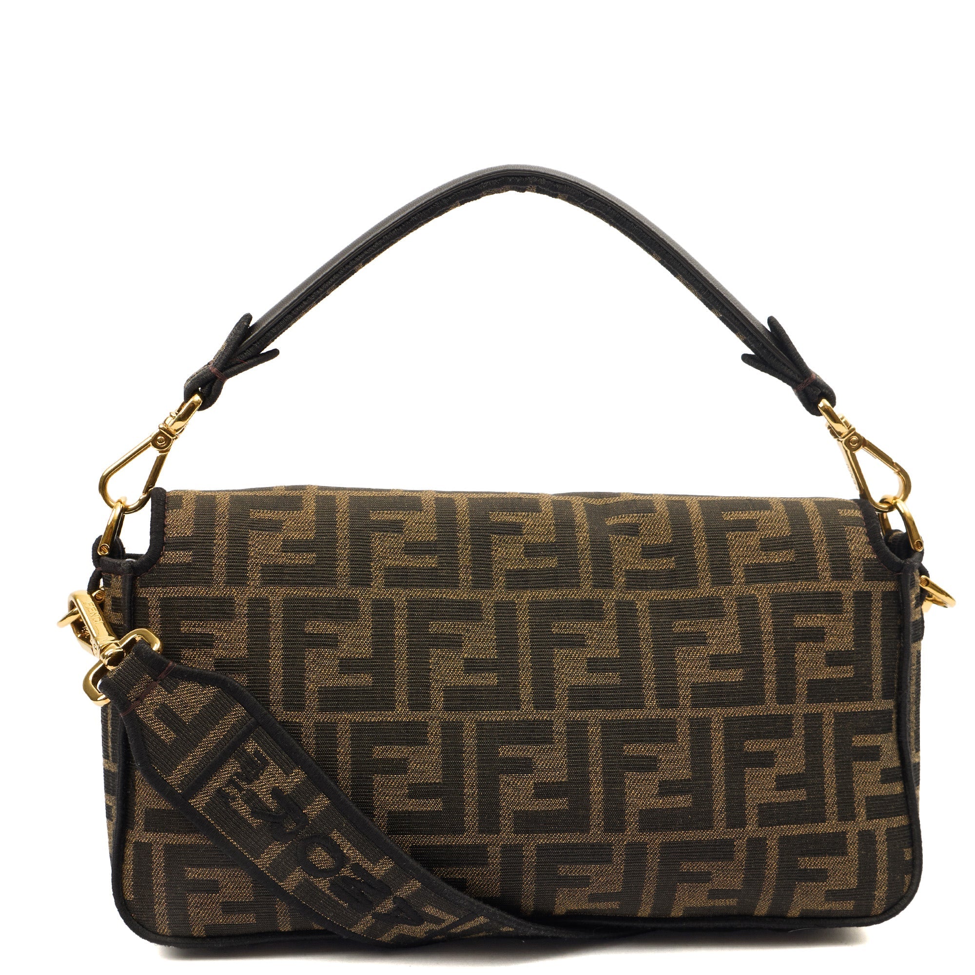 Fendi Cross Body Baguette in Zucca FF, Exotic Effect Leather