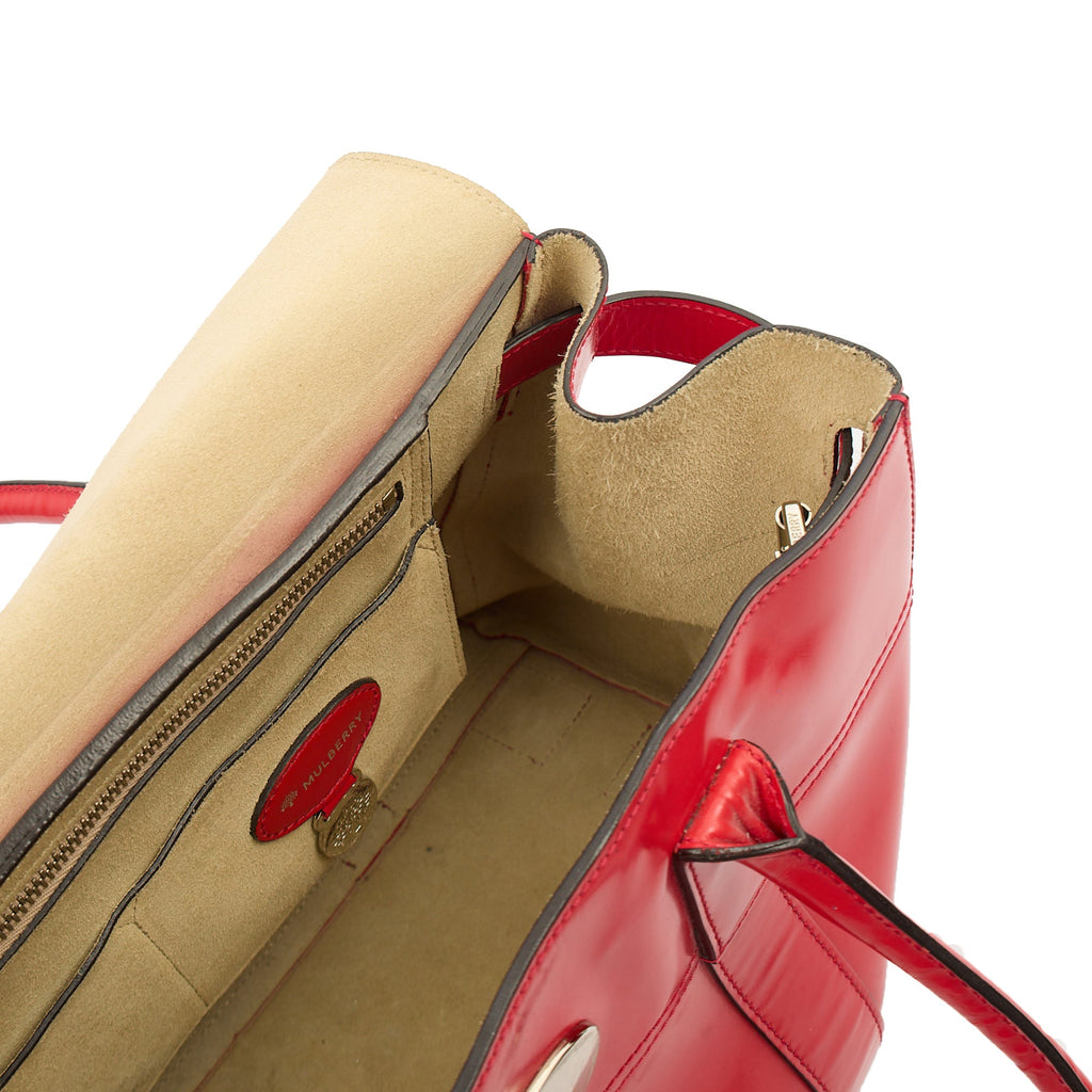 Mulberry Top Handle Bayswater Heritage in Red, Patent Leather