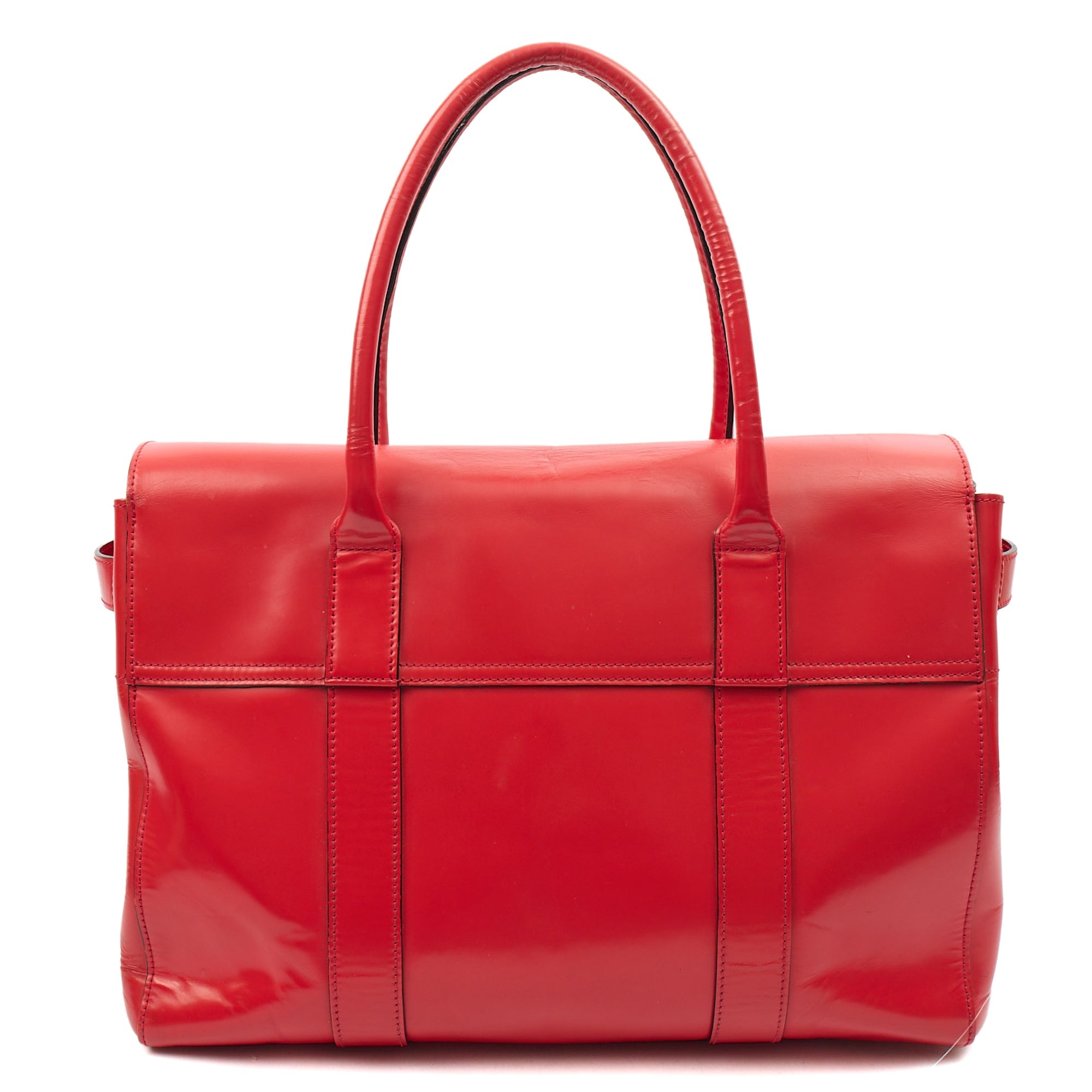 Mulberry Top Handle Bayswater Heritage in Red, Patent Leather