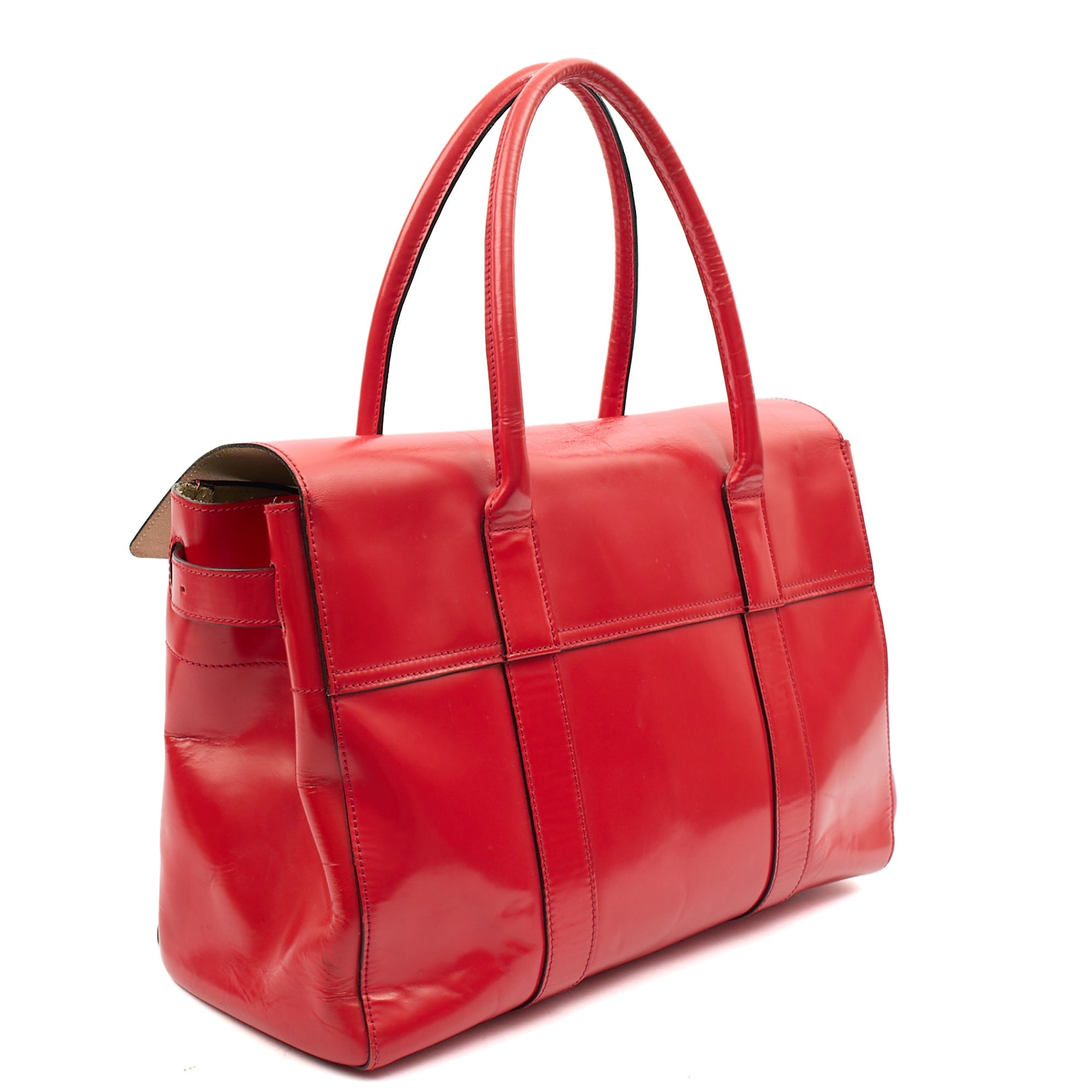 Mulberry Top Handle Bayswater Heritage in Red, Patent Leather
