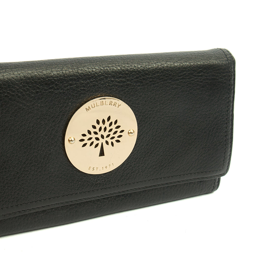 Mulberry Purse Daria Continental Wallet in Black, Leather