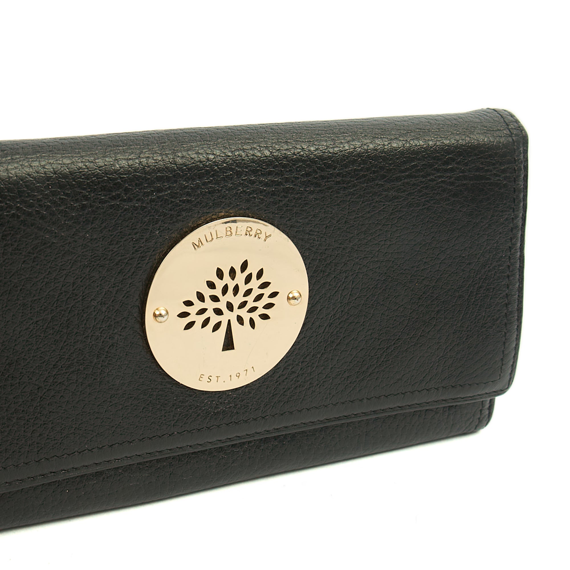 Mulberry Purse Daria Continental Wallet in Black, Leather