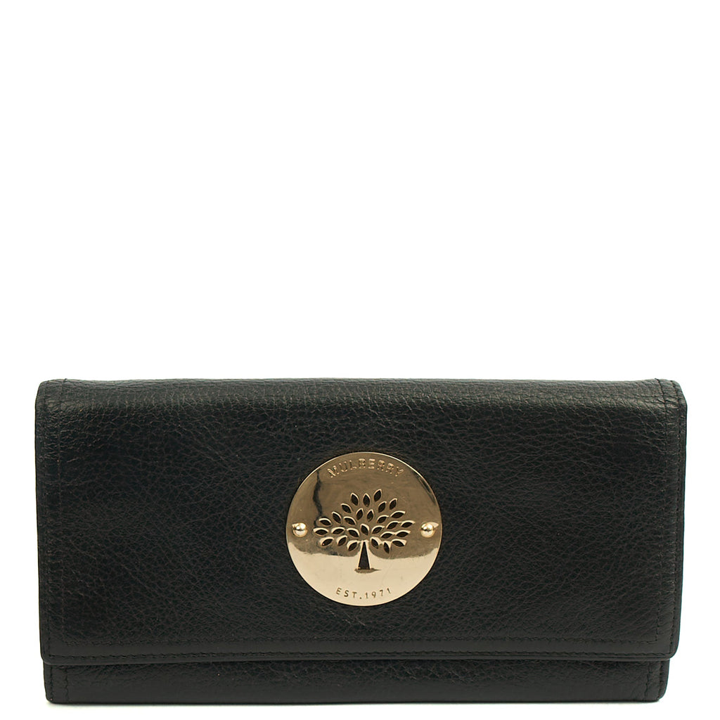 Mulberry Purse Daria Continental Wallet in Black, Leather