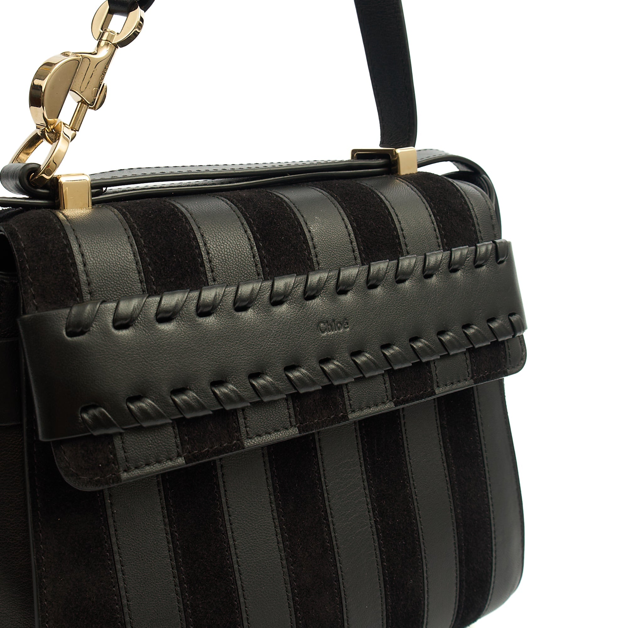 Chloe Backpack Nacha in Black, Leather